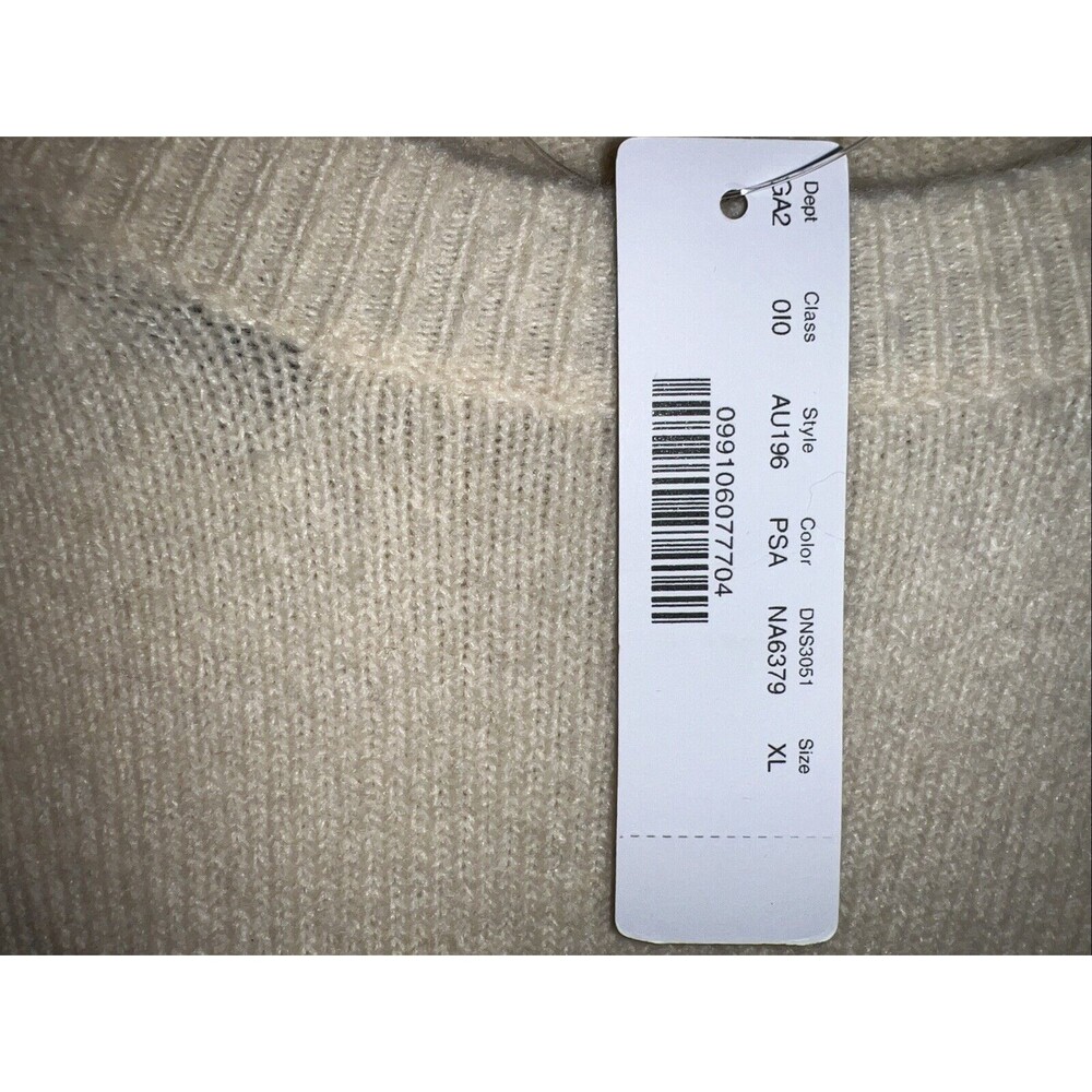 J Crew Womens Sweater XL Merino Alpaca Wool Blend Knit Buttons Light Yellow NEW - Picture 6 of 16